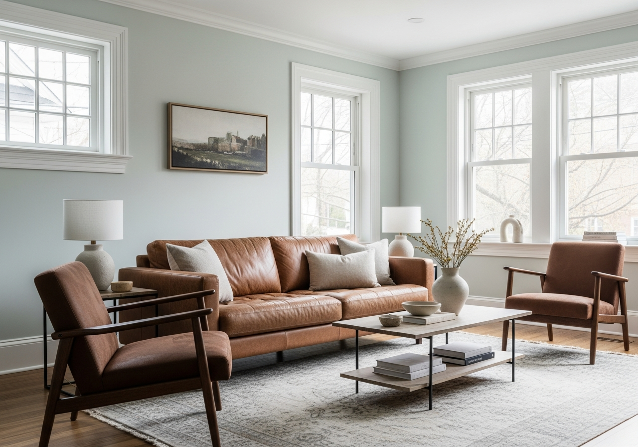 Best Paint Color for Living Room with Brown Furniture Ideas