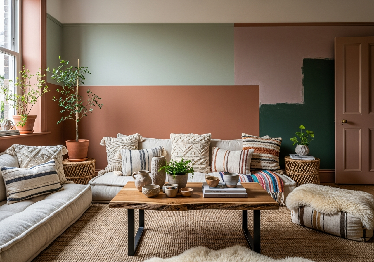 Best Boho Living Room Paint Colors for a Cozy, Collected Space