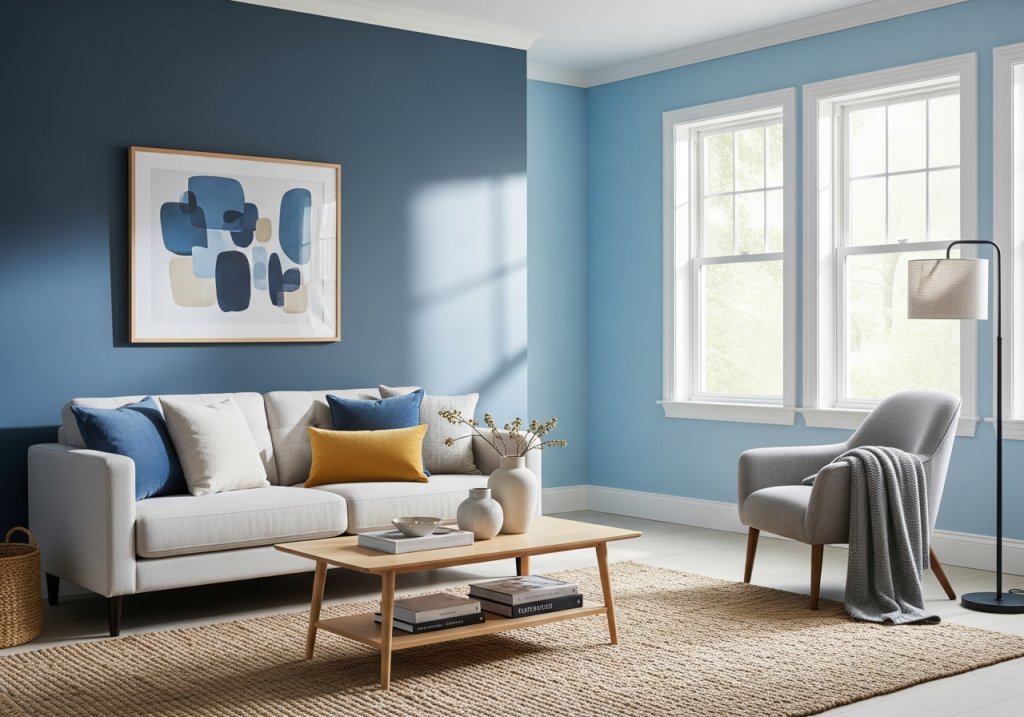 Best Blue Color Paint Ideas for Your Living Room Walls