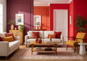  Best Red Paint Colors for Living Room Walls That Add Warmth