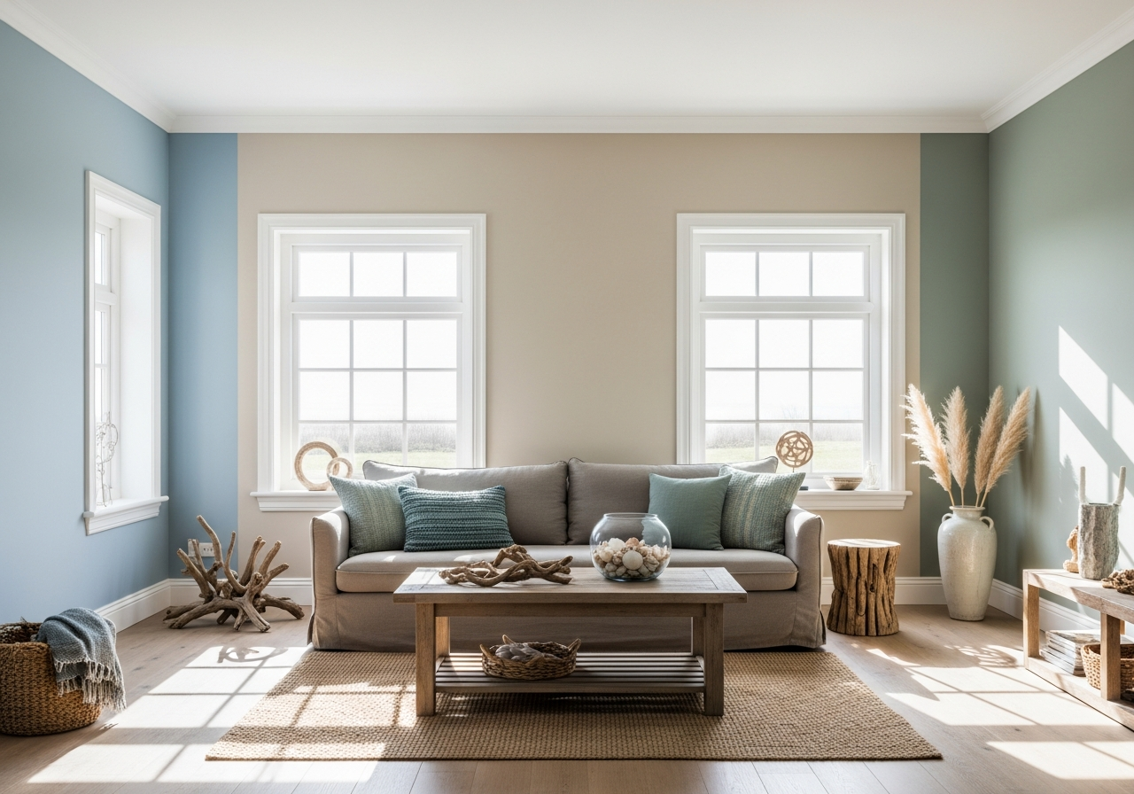 Best Coastal Living Room Paint Colors for a Relaxing Space