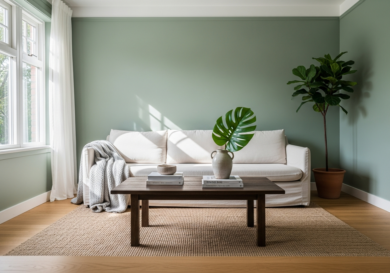 Fresh Ideas for Green Paint on Living Room Walls