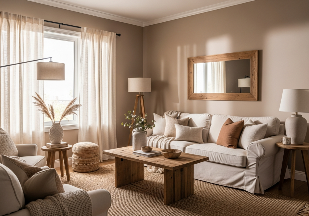 12 Light Brown Paint Colors for a Cozy Living Room